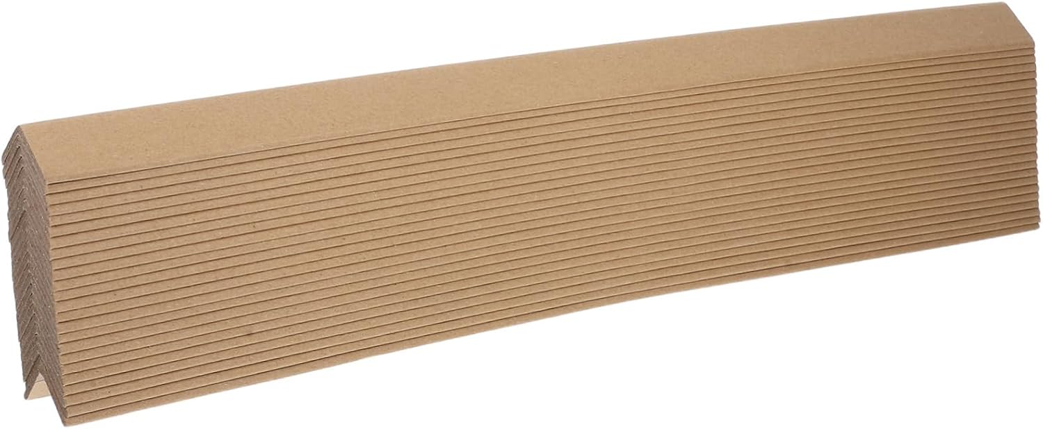 PRETYZOOM 24pcs Thickened L-Shaped Paper Corner Protectors for Carton Boxes Edge Protectors for Shipping Sturdy Packaging Guard for Safe Transport Standard 0.5m Size