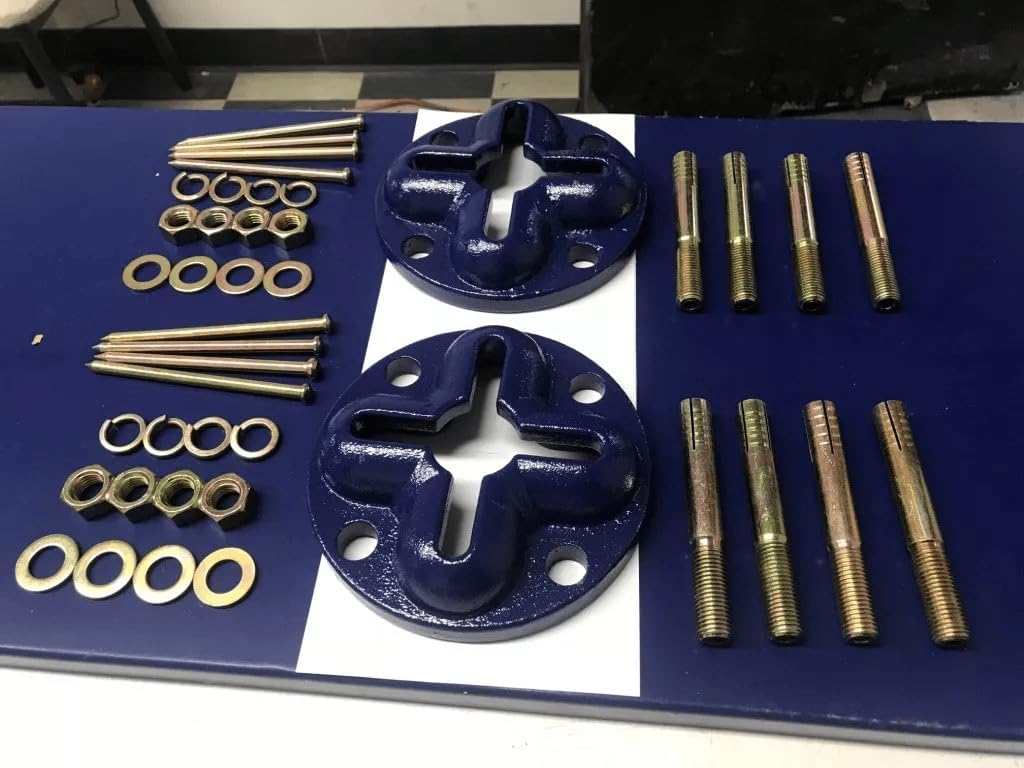 5 Star Tools Auto Body Anchor Pots, 2-Pack with 4 Slots, 8 Bolts and Nuts