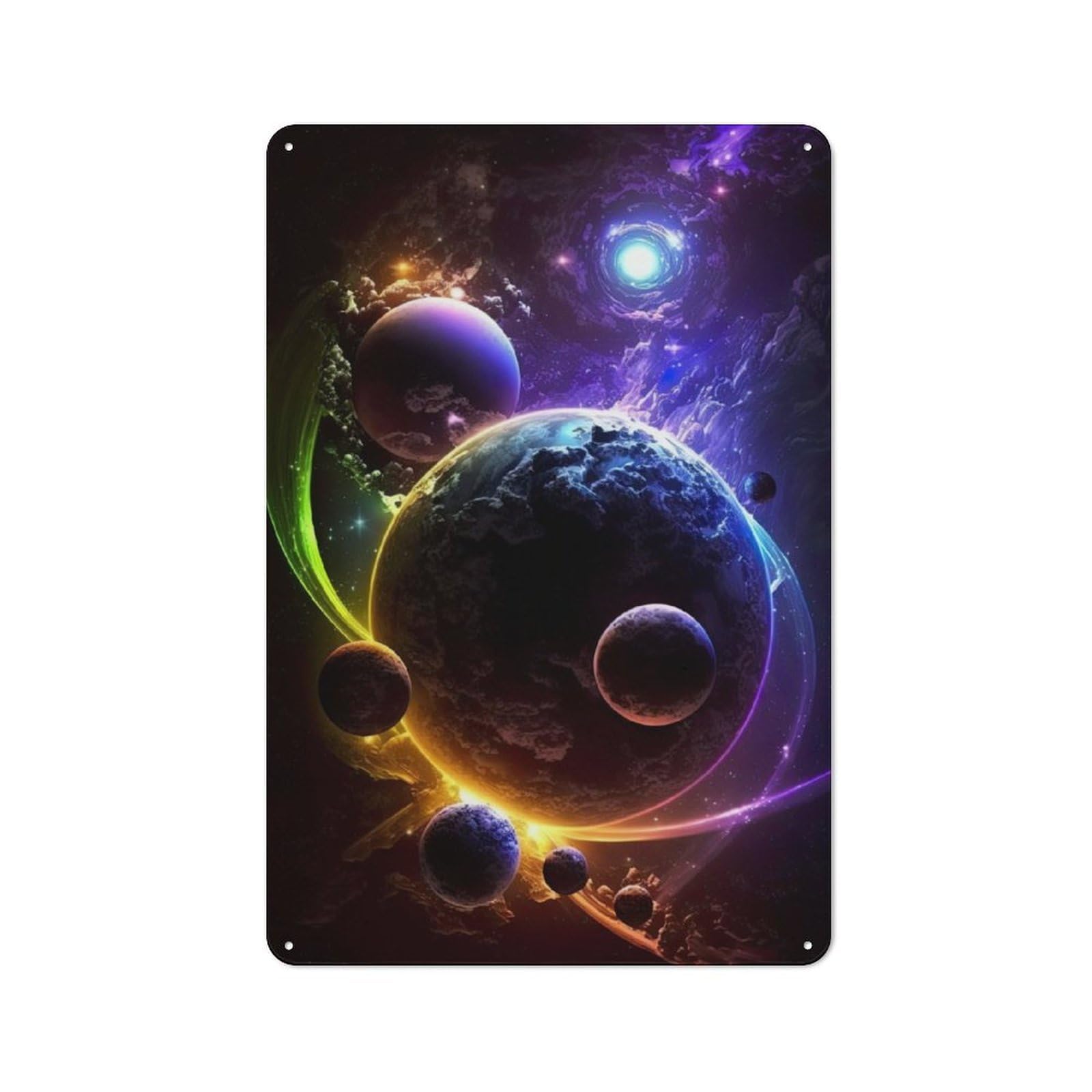 Junmoney Interstellar Illumination Retro-Style Tin Sign 30X20cm For Dining Room Or Kitchen, For Kitchen Wall Decor Lovers