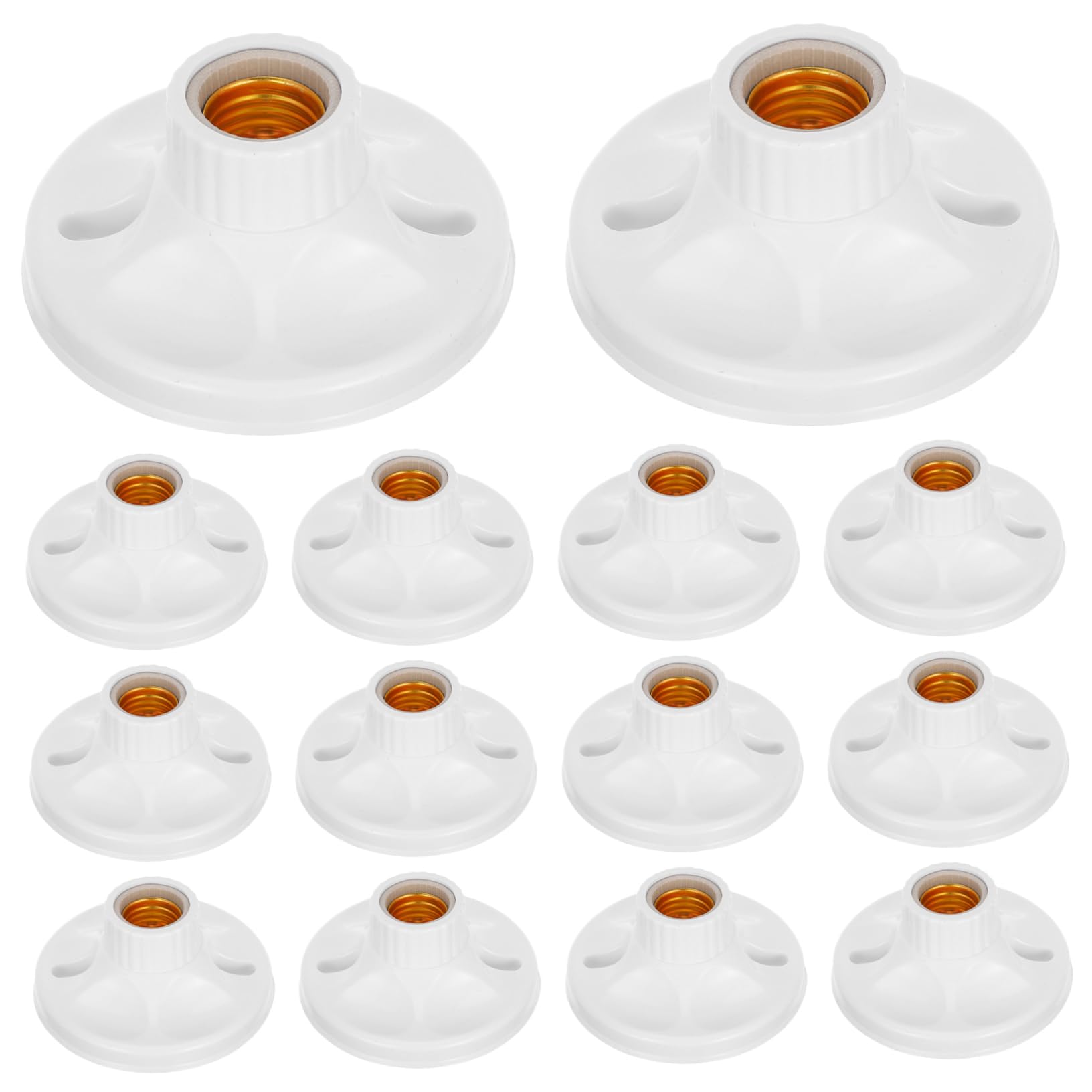 Housoutil Douille de Lampe E27 à Vis, Socle Blanc en Pp et Céramique, Haute Puissance, Compatible, pour Applications Résidentielles, Lot de 24