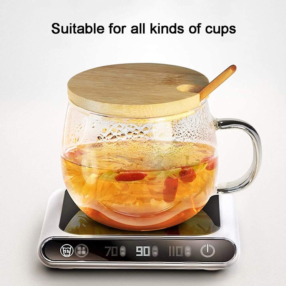 Taza de café más Caliente for el Escritorio con la función de calefacción 10 vatios El Calentador eléctrico de la Bebida con la protección contra el Poder y el Control Inteligente
