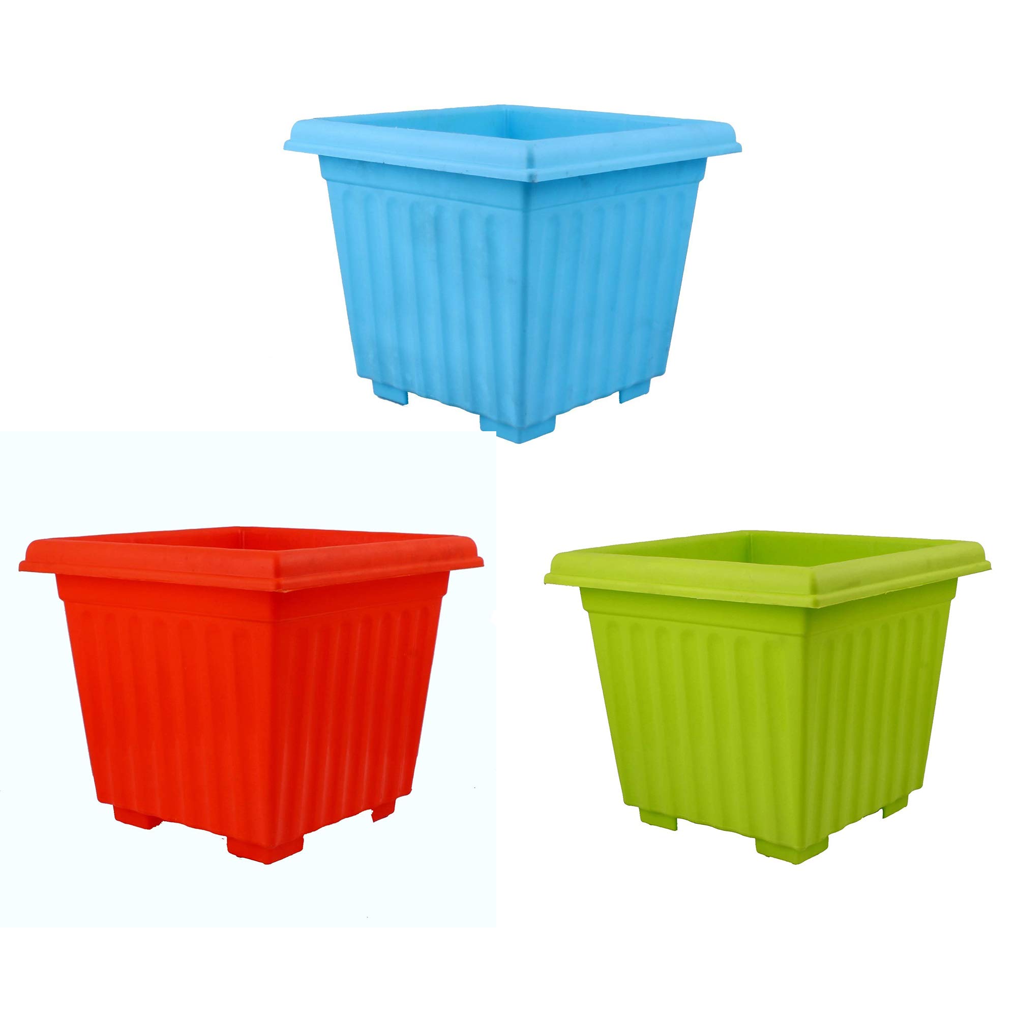 Kalfo Square Pot Flower Planter for Outdoor and Indoor (Size-10 Inches, Color: Multicolor, Pack of 3) (B08TTY7KKH) Amazon Price History, Amazon Price Tracker