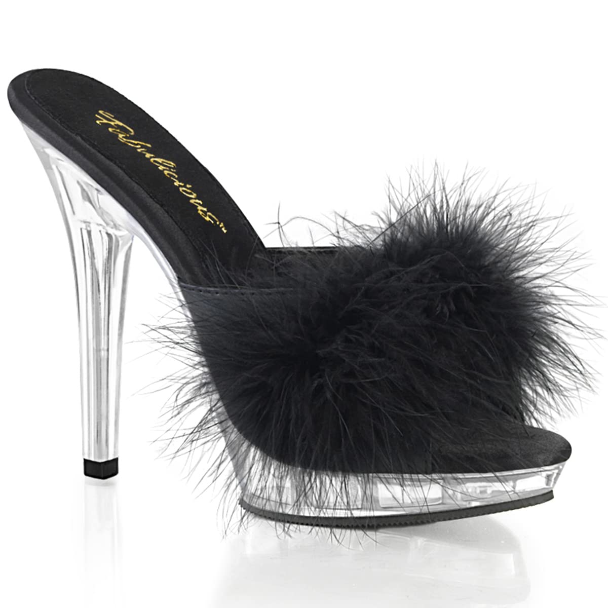 Fabulicious Women's Lip-101-8 Marabou Slipper