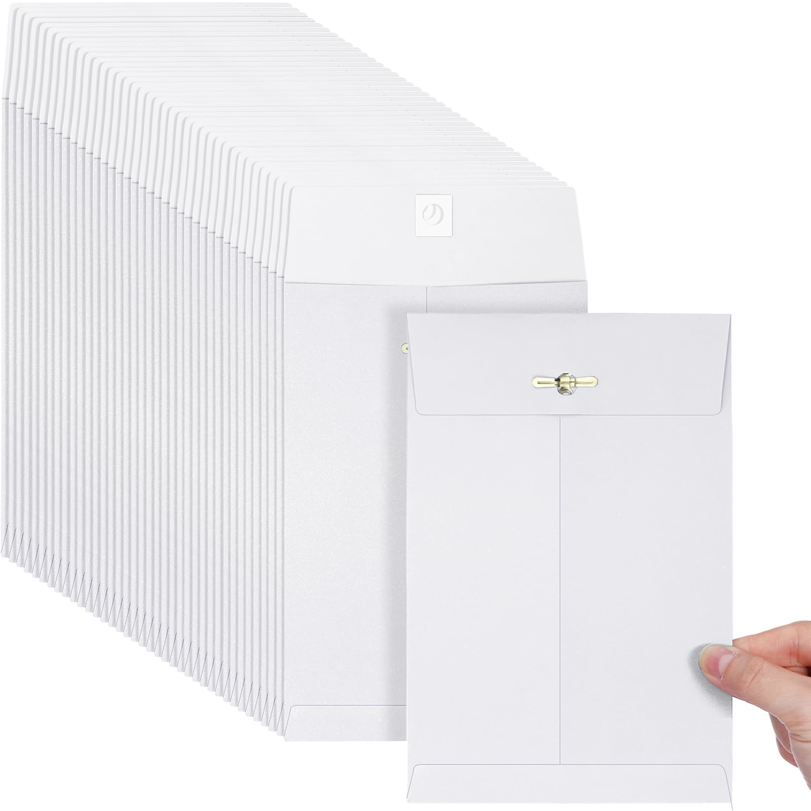 Teling 50 Pcs 5 x 7.5 Manilla Envelopes Clasp Kraft Catalog with Closure for Storing Mailing 28 lb Kraft Envelope Paper for Office Document School