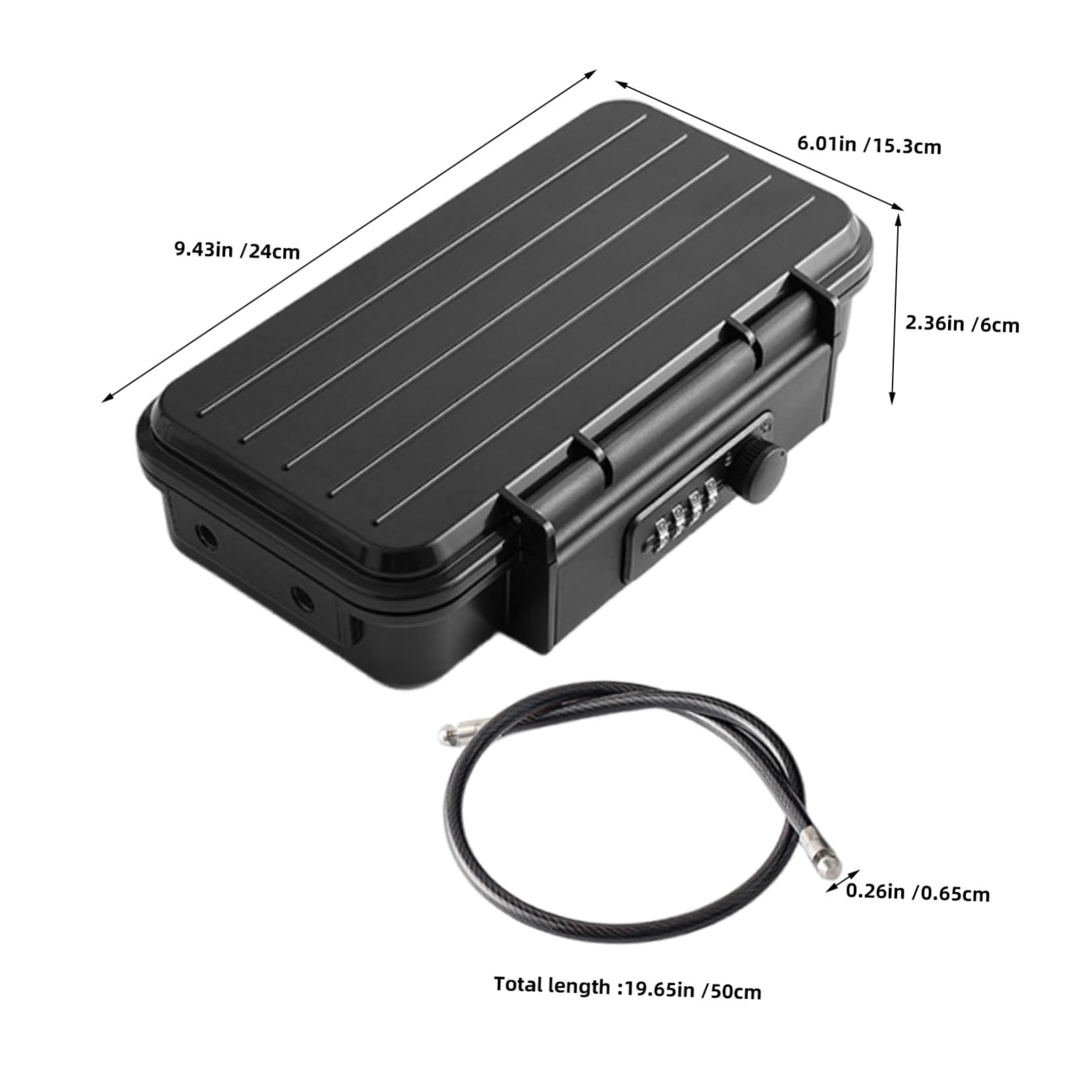 OSALADI Cassetta di Sicurezza Portatile Combinazione Realizzata in Robusto Materiale Abs e Resistente alle Cadute per Viaggi Palestra Hotel e Dormitori Cavo in Acciaio Staccabile