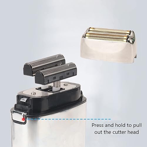 Miniatura 9 de KEMEI Maquinillas de afeitar eléctricas para hombres, maquinilla de afeitar eléctrica inalámbrica profesional de titanio de litio, recortadora de