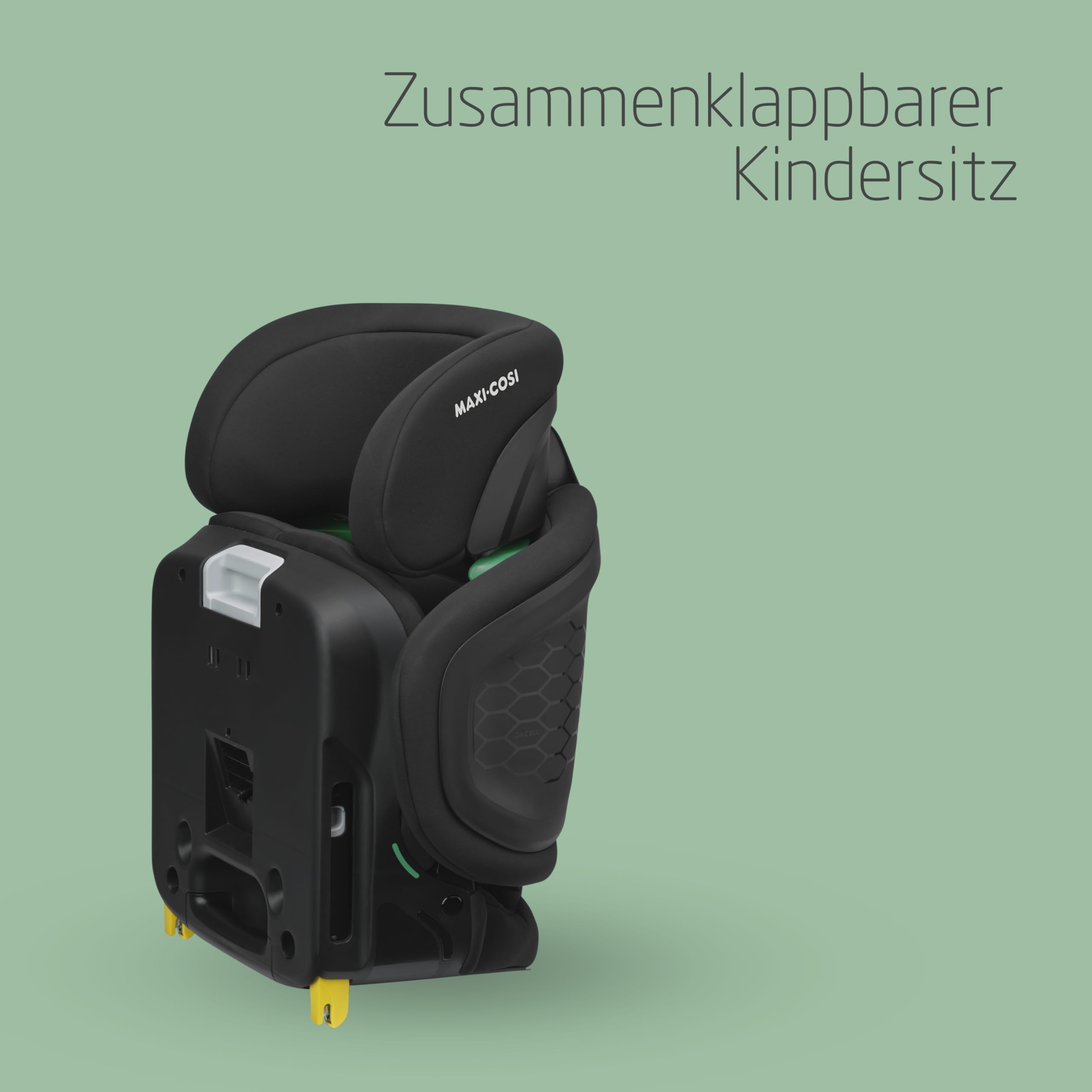 Maxi-Cosi Tanza i-Size Klappbarer Kindersitz 3,5-12 Jahren 100-150 cm G-CELL Seitenaufprallschutz Full Black