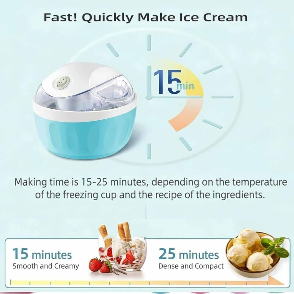 Mini Heladera Doméstica, Máquina Personal Para Hacer Yogur Helado Casero, Gelato Y Sorbete, Mini Heladeras Personales Diy Con Control De Un Solo Toque Para Postres Helados Y Sorbetes. Pink2