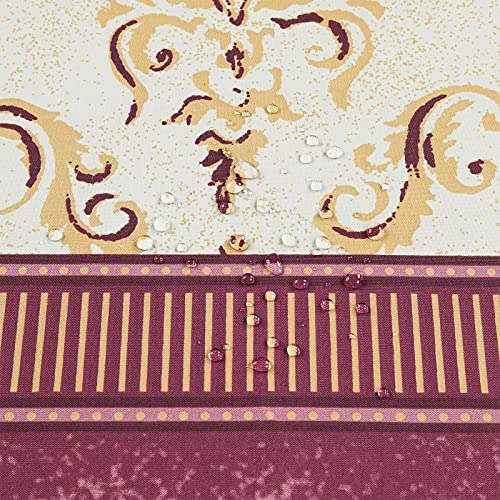 Bestripes Fabric Shower Curtain, Burgundy And Gold Yellow Boho Paisley Damask Print Shower Curtains For Bathroom, Waterproof Bathroom Curtains, 72" W X 72" H #TOP1