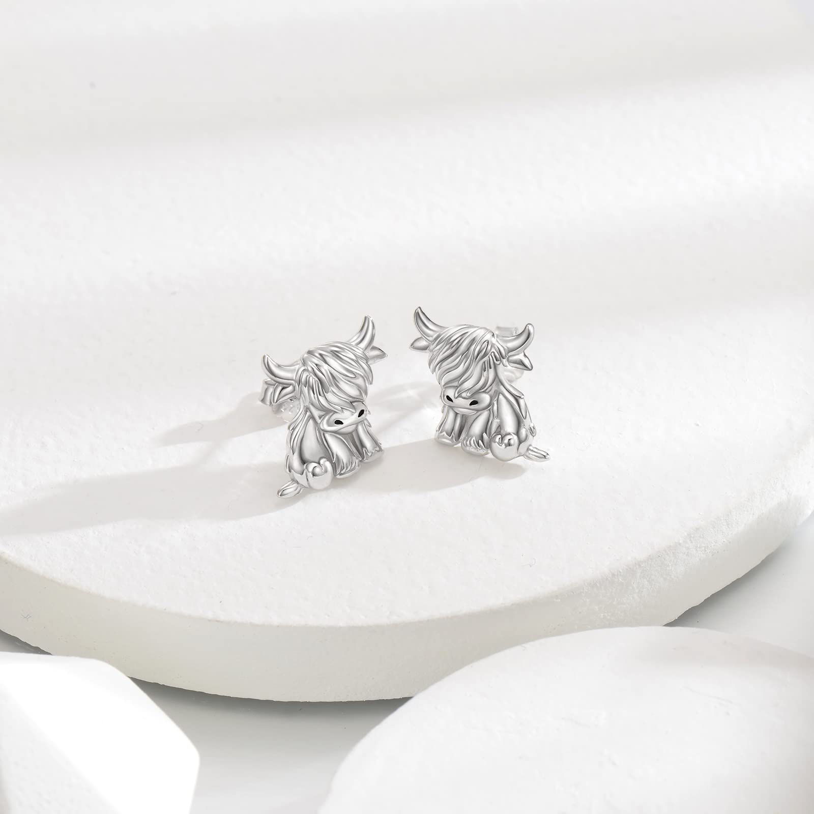 925 Sterling Silber Damen Ohrringe Sonnenblumen/Tiger/Fuchs/Wölfin/Frosch/Drachen/Elefant/Kuh/Ballerina/Schwerter Tier Schmuck Geschenke für Frauen Mädchen Mutter Tochter Geburtstag Muttertag