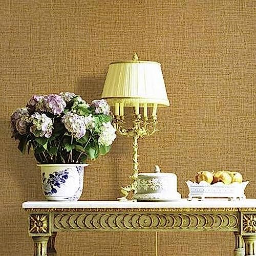 Image of Univocean Brown Linen Pattern Peel & Stick Self Adhesive Wallpaper for Home Decor (500 x 45 cm)