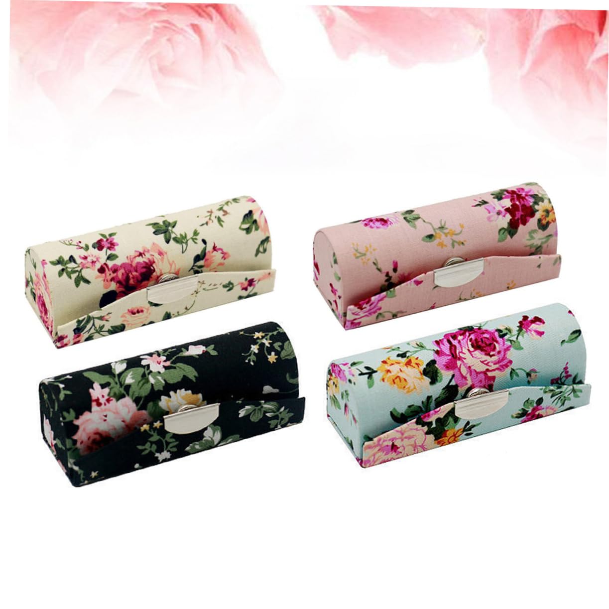 minkissy 12pezzi Porta Rossetto Con Specchio Organizer Per Borsa Cosmetica Custodia Per Rossetto Nero Bianco Rosa e Blu Pratica e Leggera Per Donne