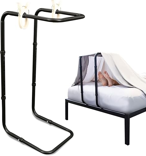 Vive Levantador de manta para pies de 26 a 34 pulgadas Protector de pie de cama ajustable para el extremo de la cama Cuna de cama para pies Hoja