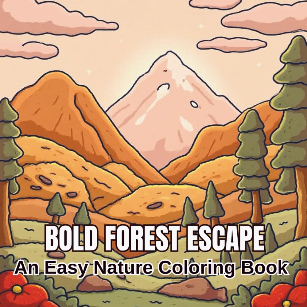 Bold Forest Escape – An Easy Nature Coloring Book