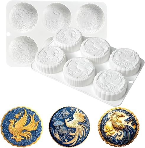 Miniatura 15 de Molde de silicona para mousse, moldes de postre de 8 cavidades para pastel de queso, chocolate, gelatina, pudín, helado, flexible, antiadherente,