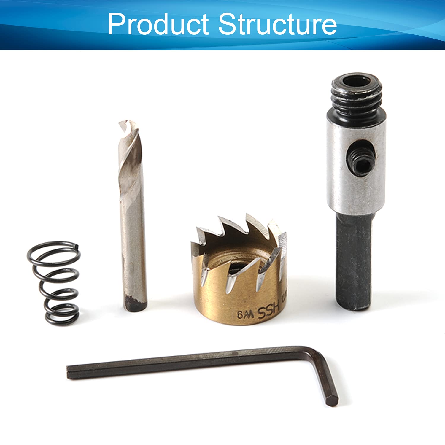 Auniwaig 19mm HSS Hole Saw Bit, Drill Bit for Metal, 2.75" Length Stainless Steel Drill for Cutting Holes on Wood, Plastic Sheet, Metal, Iron, Aluminum Plate