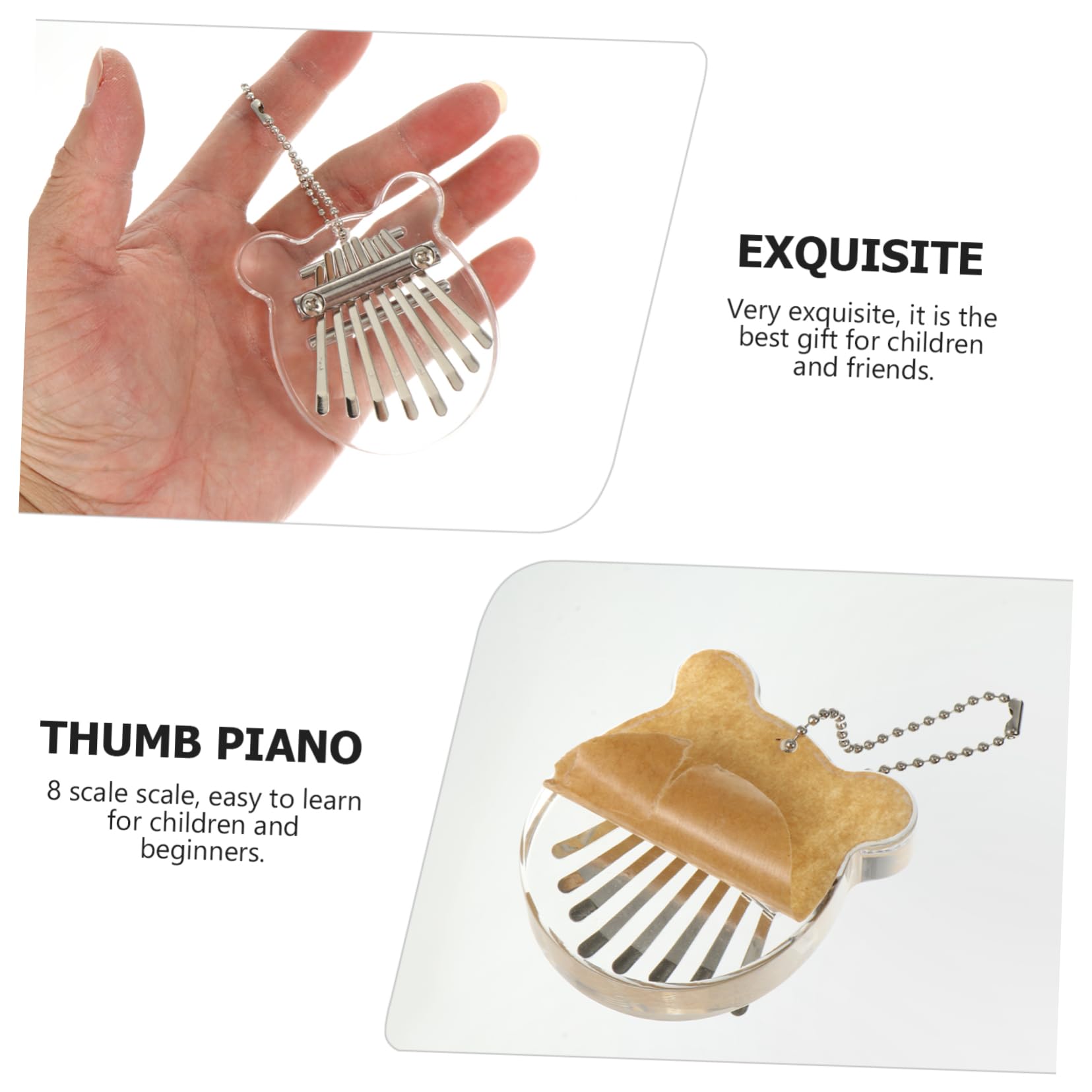 VICASKY Mini Kalimba Thumb Piano Keys Sapele Musical Instrument for Beginners present for Christmas Valentine Day and Birthdays Enhance Musical Talent and Finger Flexibility