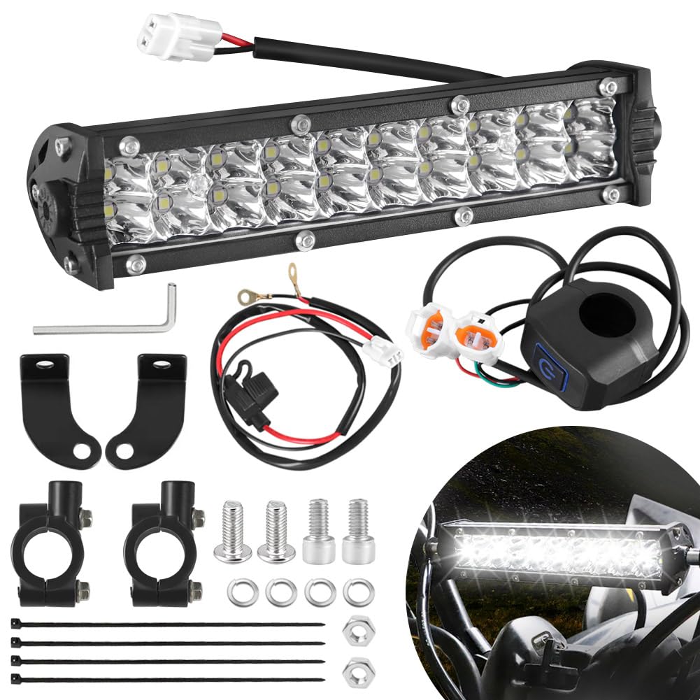 Dirt Bike Light Bar LED Headlight Kit 60W with Switch