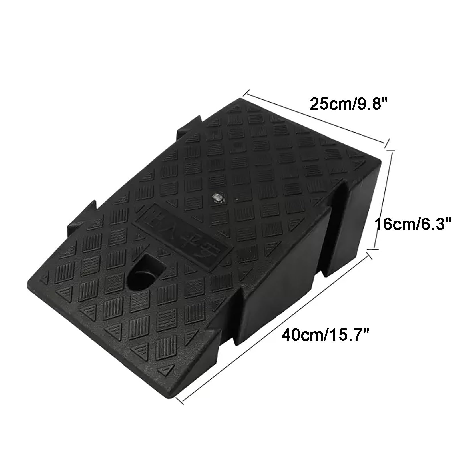 Rampa de plástico resistente para sillas de ruedas y scooters de movilidad, altura de ascenso de 16/19 cm, rampa de acceso duradera para umbral