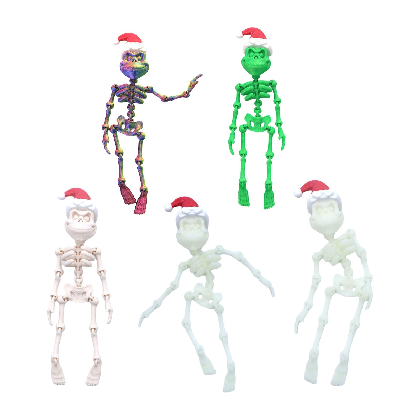 Elnwnnkc 5Pcs Magnetsic Refrigerator Magnet Fridge Sticker Decorations, Whiteboard Magnet Poseable Skeleton Fridges Magnets Poseable Skeleton Fridge Magnets