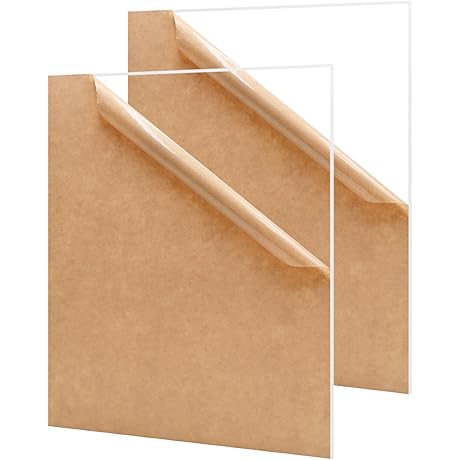 KINLINK 24x36 Acrylic Sheets, 1/8inch (3mm) Clear Plexiglass Sheets