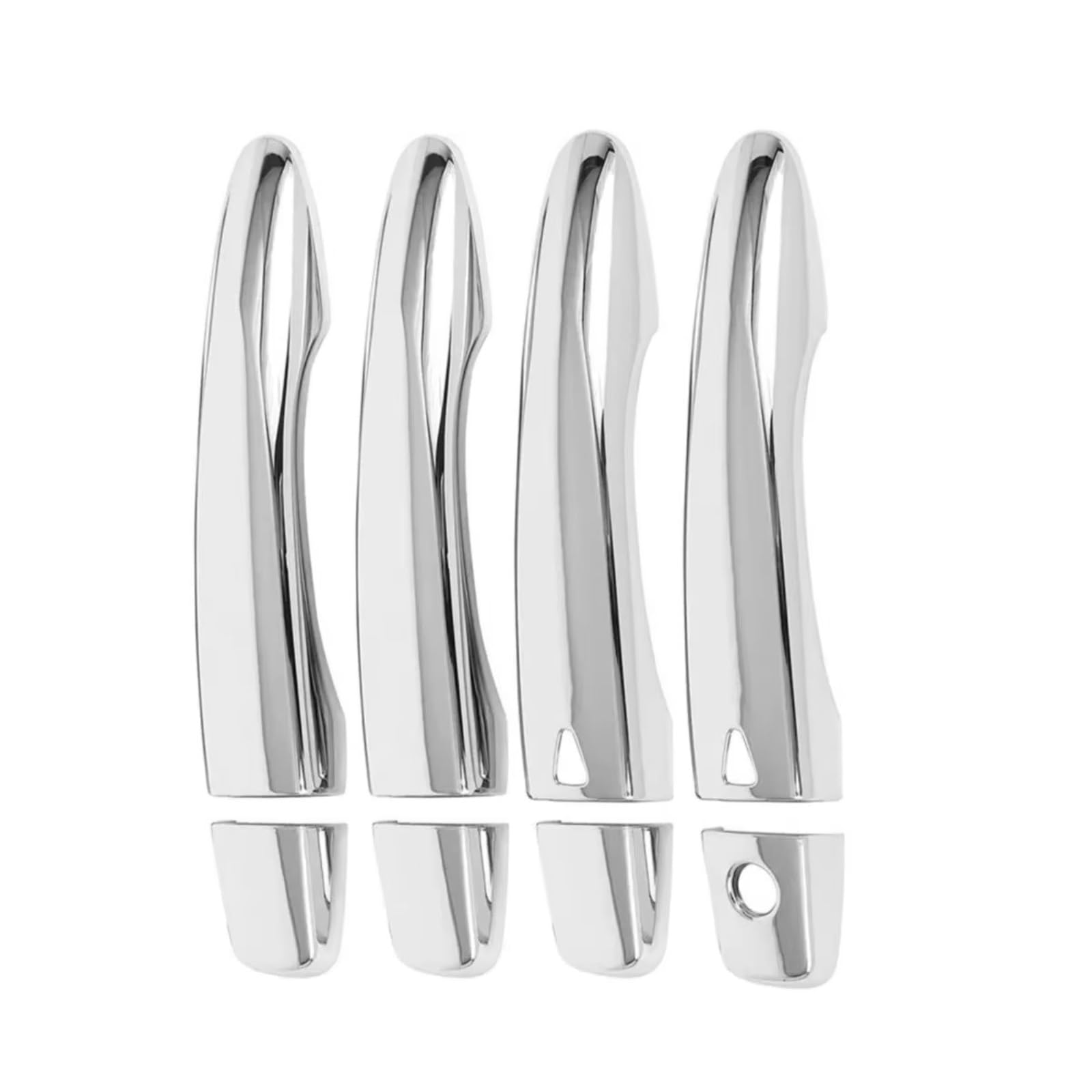 JJRFVBGT Door Handle Trim Compatible with Nissan for X-Trail 2014 2015 2016 2017 ABS Carbon Fiber Black Accessories Exterior Door Handle Housing(Smart Silver)