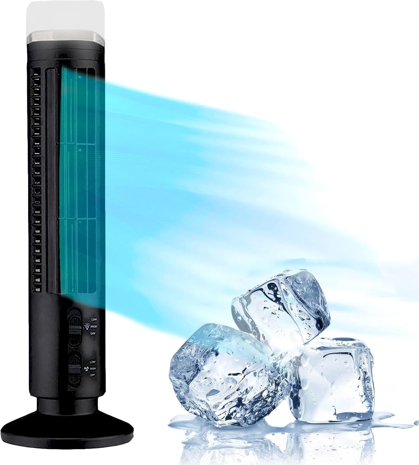 DMEIZPF Tower Fans with LED Light Portable Desk Fans Quiet