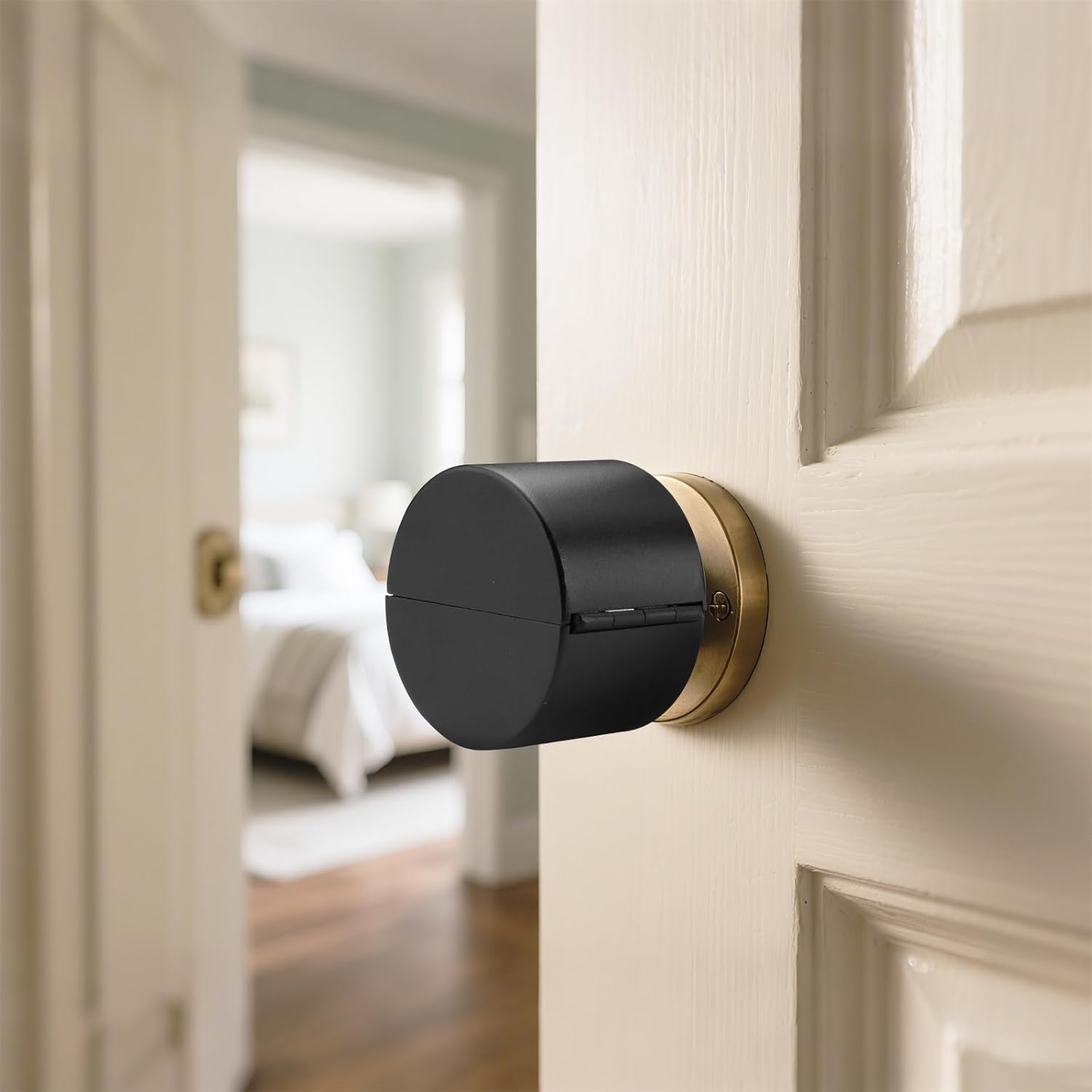 Stainless Steel Door Lock Cover Padlock Excluded, Metal Door Knob Lockout Device Prevent Turning for Security Bedroom Hotel Home Faucet Bathroom Access to Keyholes Water Valve