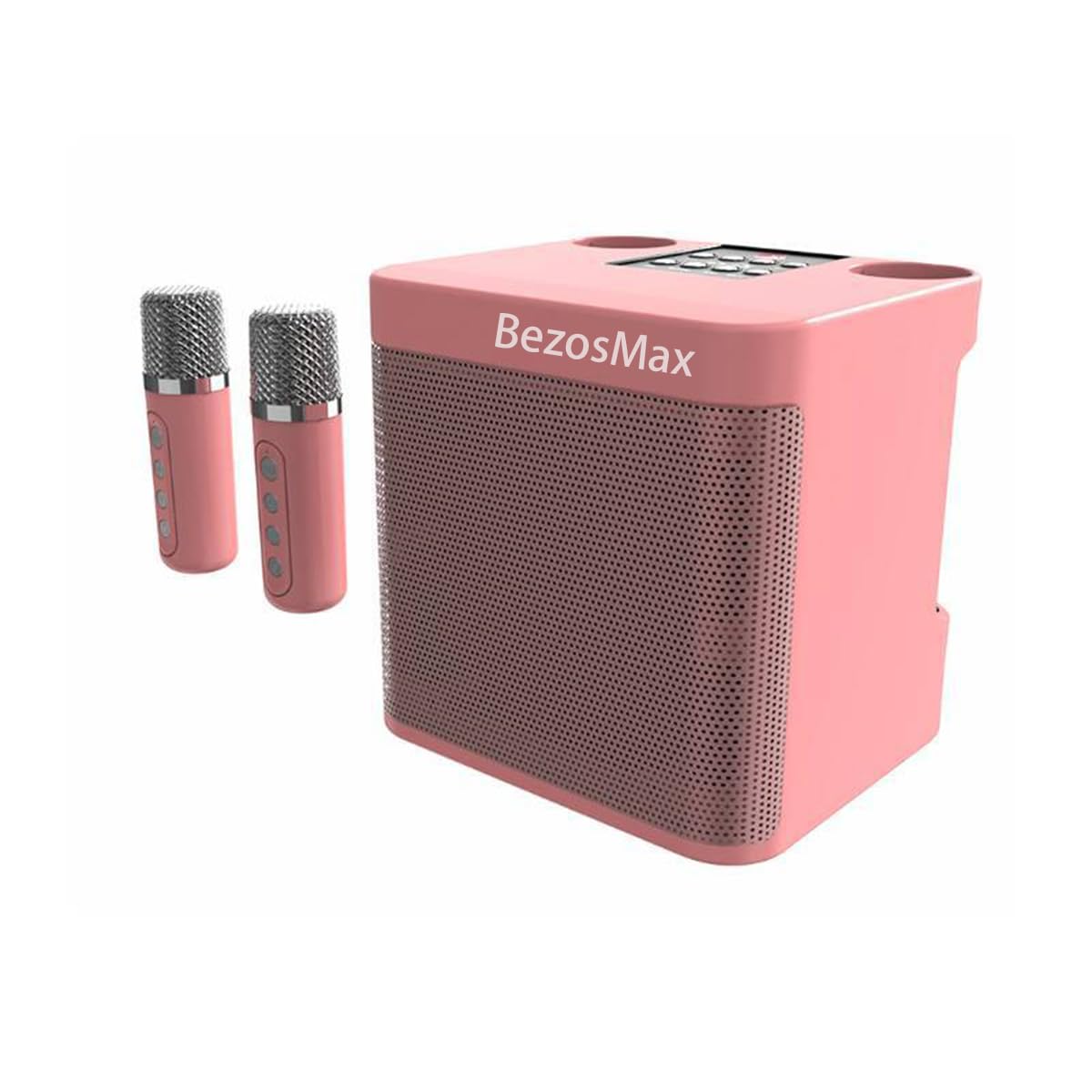 BezosMax Portable Bluetooth Karaoke Speaker with 2 Wireless Mics