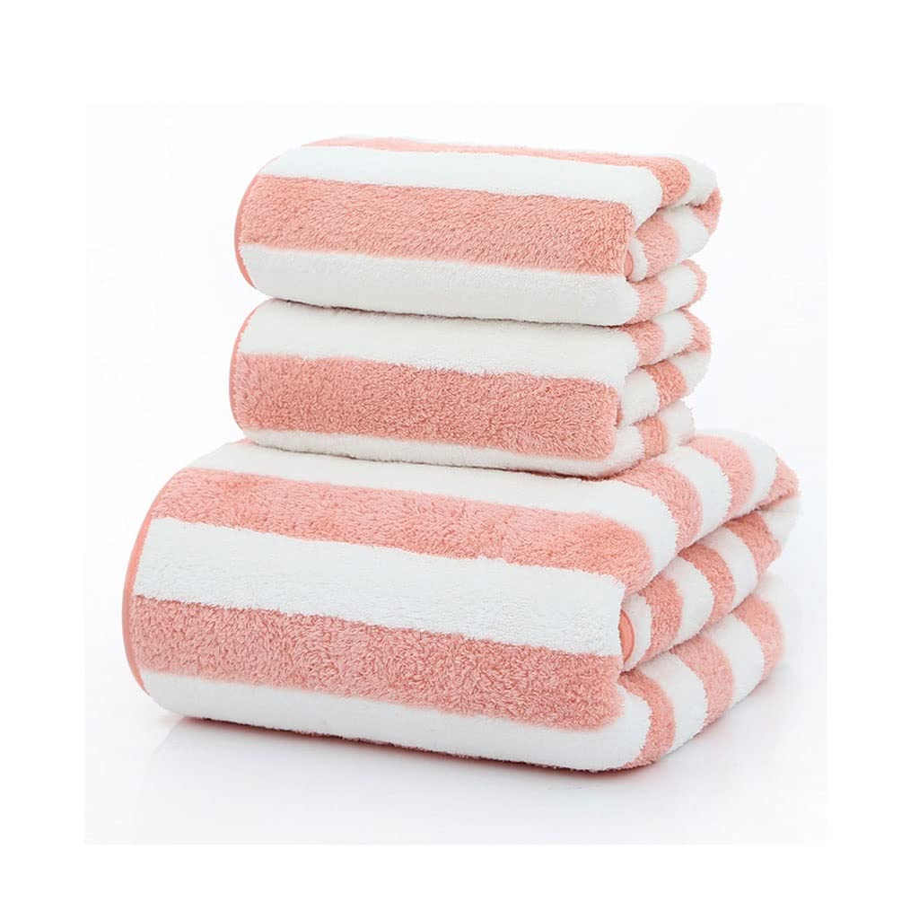 Microfiber Stripe Towel Hotel Supplies for Bath Shower Towel Face Towel Bath Spa Towel 3pcs Set