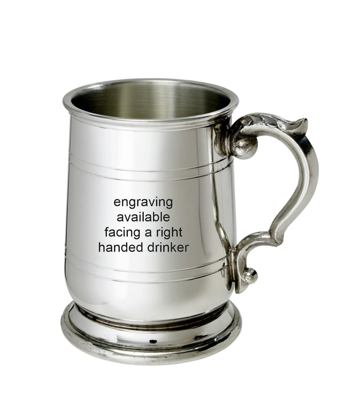 Wentworth Pewter Chope en étain jacobéen de demi-pinte – Chope à bière britannique classique avec style traditionnel jacobéen – Cadeau d'anniversaire, de mariage ou de fête des pères – Gravure