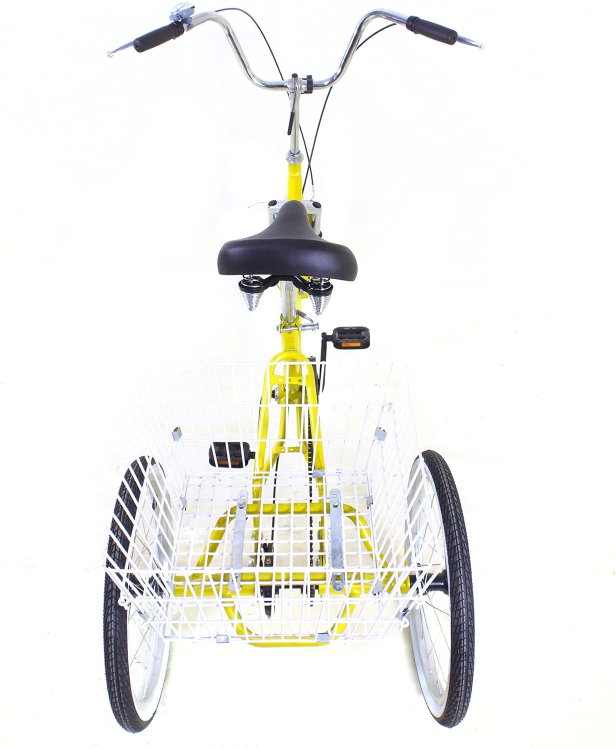 WeBert 3 Wheel Bicycle Adult Tricycle Bike 20" in Single Speed Cruiser Bikes 3 Wheel Folding Bicycle Outdoor Elderly Tricycle with Basket