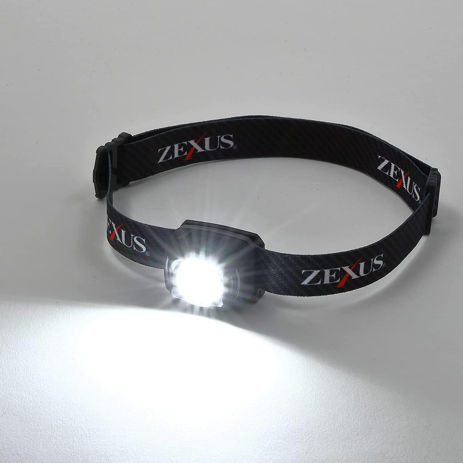 冨士灯器 ZEXUS ZX-R30 LED Light, Rechargeable, Up to 400 Lumens, Main LED Lighting Time: Up to 8 Hours, White/Red