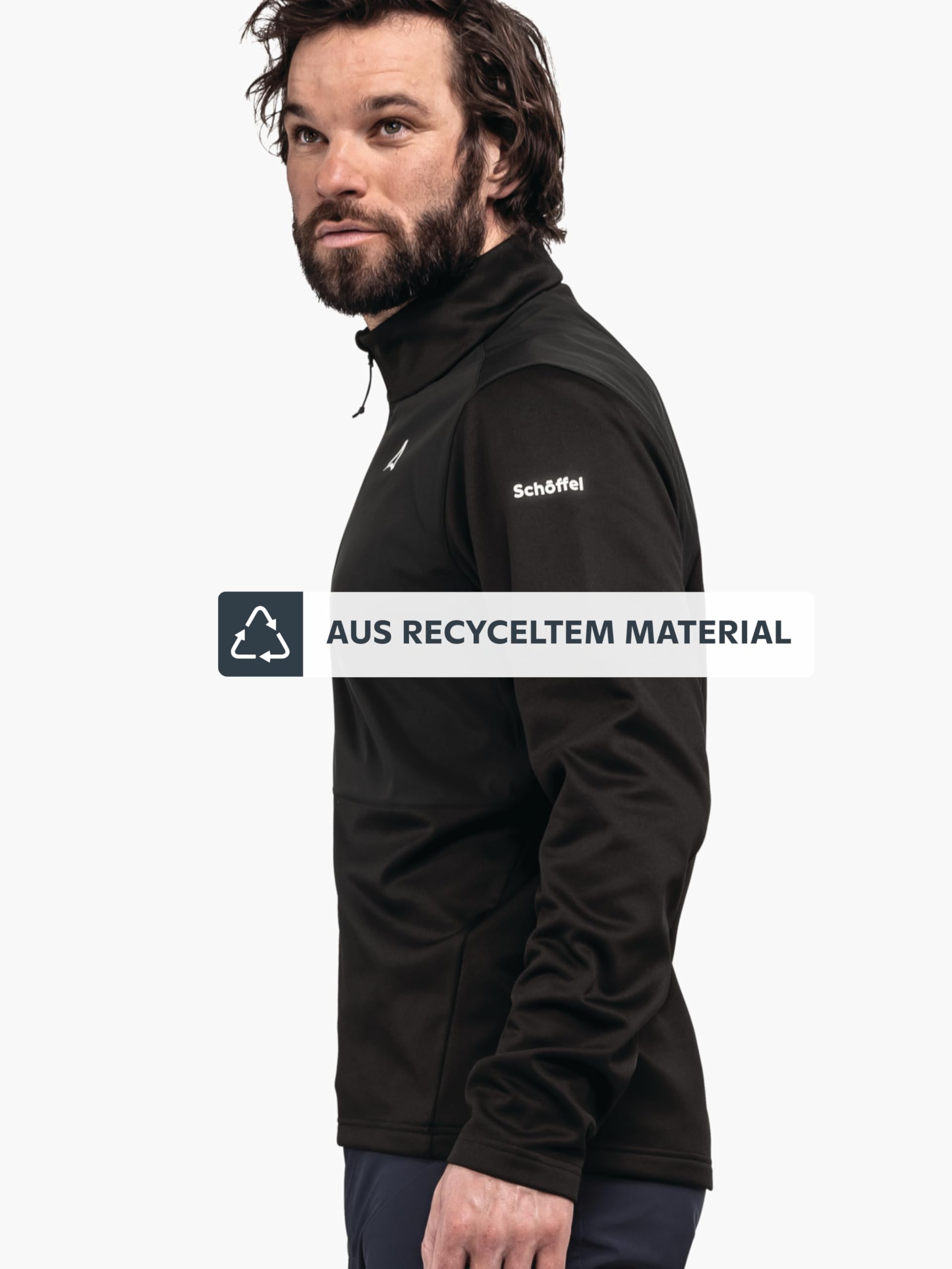 Schöffel Herren Jersey Style Salza MNS, schnelltrocknendes Radtrikot mit Rückentasche, wärmendes MTB Jersey, Funktionsshirt mit integriertem Brillentuch