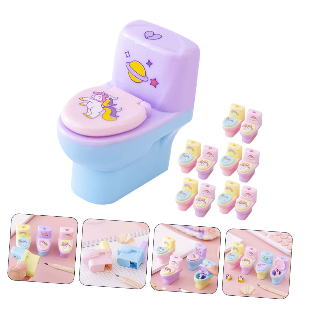 Tofficu 5 Ensembles Taille-crayon Pour Enfants Manuel Classe Taille Crayon Des Crayons Portable Bureautique Accessoires Ecole Petits Aiguiseurs Taille-crayon À Main Plastique 12 Pièces * 5