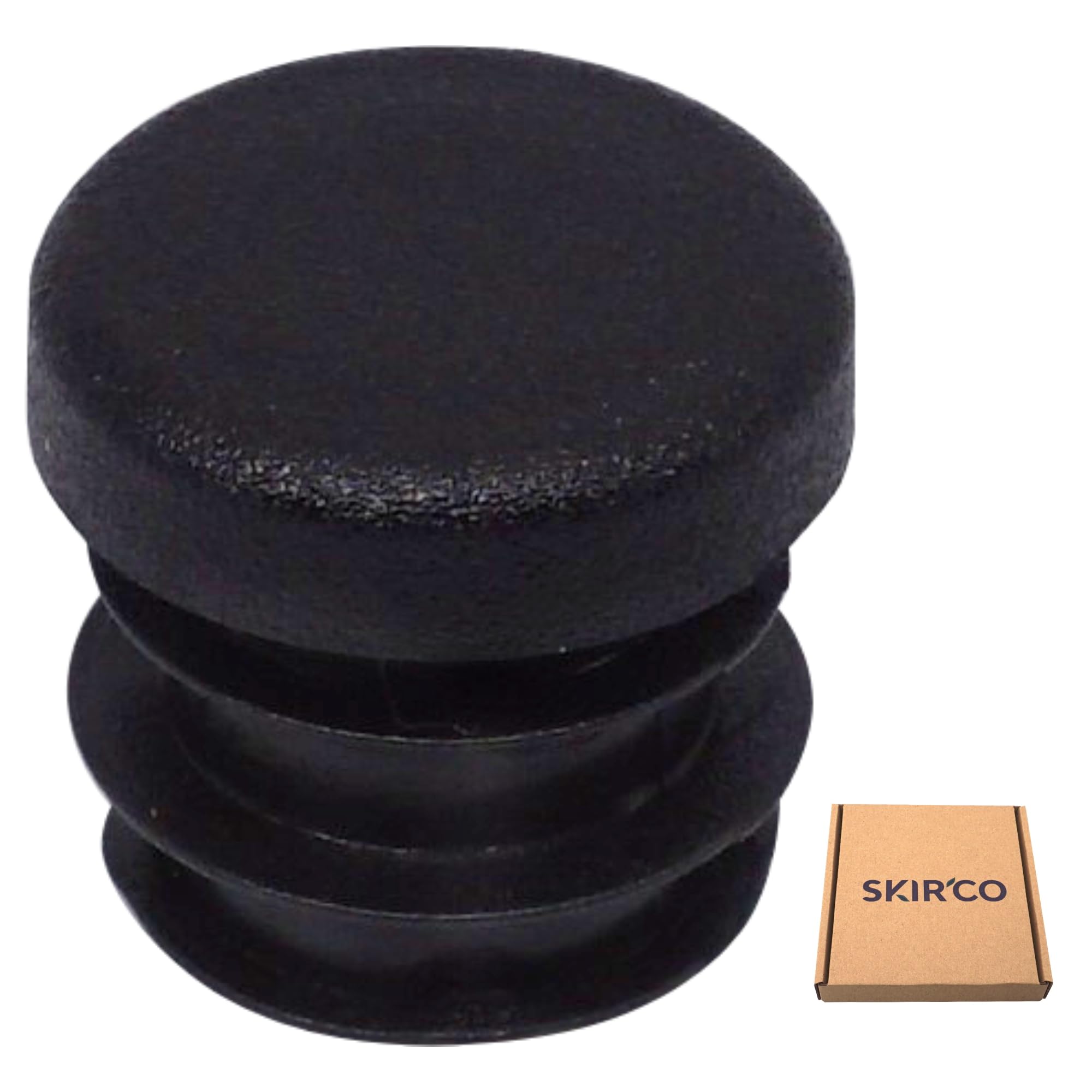 SKIR'CO (20 pcs) Round Tube Inserts 14 mm, Fence Post Plugs, Black Plastic Tube End Caps, Pipe Plugs, Black RAL 9005 - Image 2