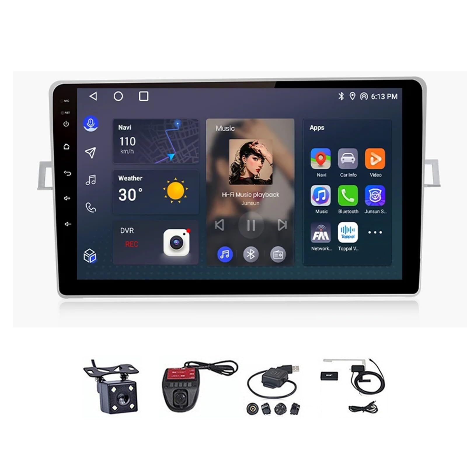 Autoradio Android 12 pour Toyota Verso 2009-2018 avec CarPlay sans fil et GPS