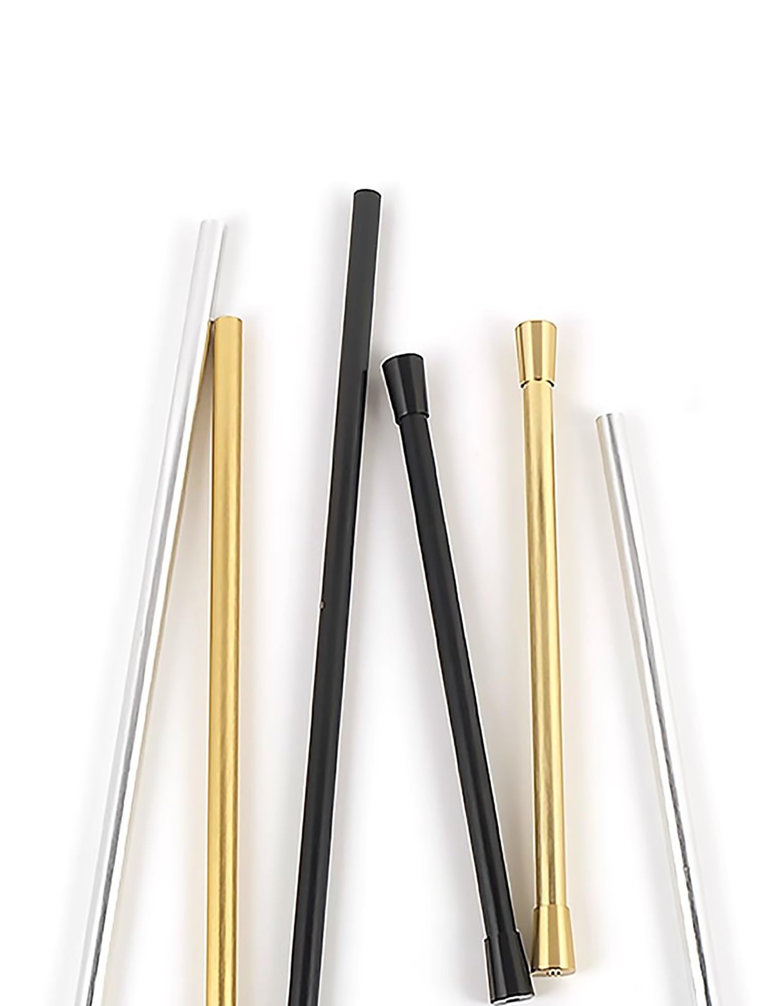 Genérico Perfil de Borde de aleación de Aluminio Dorado - Barandilla Decorativa para armarios, estanterías, mesas y botelleros - Paquete de 2 perfiles de 90 cm para Paneles de Madera, protección y em