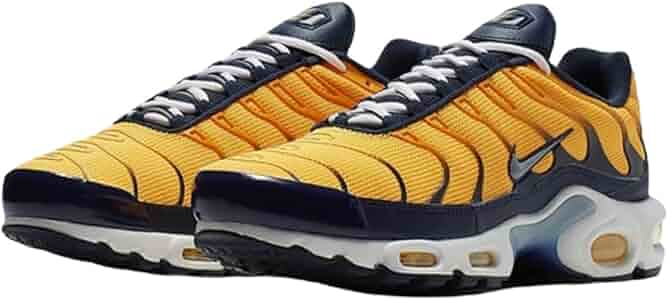 blue and yellow nike tn