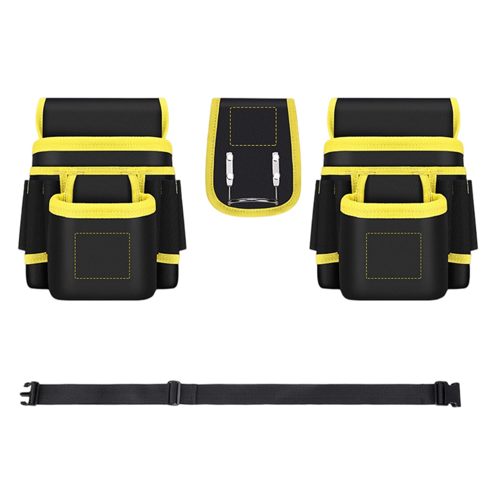 Carotoe Industrial Grade Nylon Utility Belt Bag Built With Reinforced Stitching For Electricians And Handymen Reinforced Stitching Tool Bag