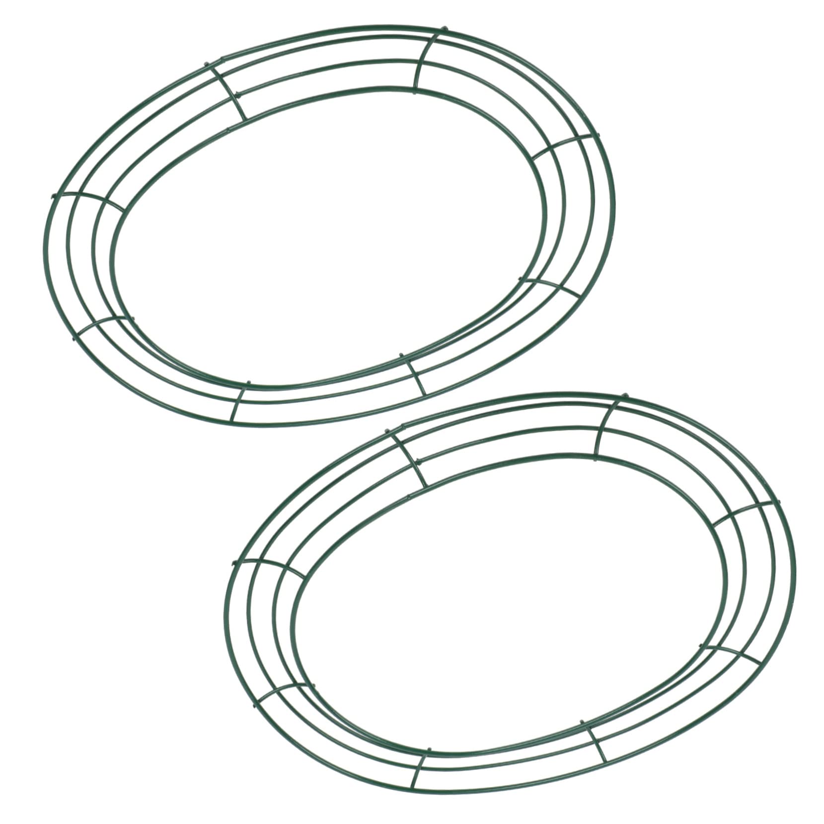 MUCKLILY 2pcs Shaped Wreath Frames for Crafting Sturdy Base for Easter Decor Smooth Finish for Beautiful Wreaths for Festival Scene Hanging Wire Hoops for Use