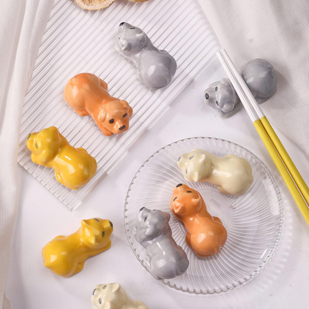 Baguettes Chinoises Supports Baguettes Panda Céramique Lot De 8 - Porte-baguettes Décoratif Cuisine Asiatique Décoration Table Panda