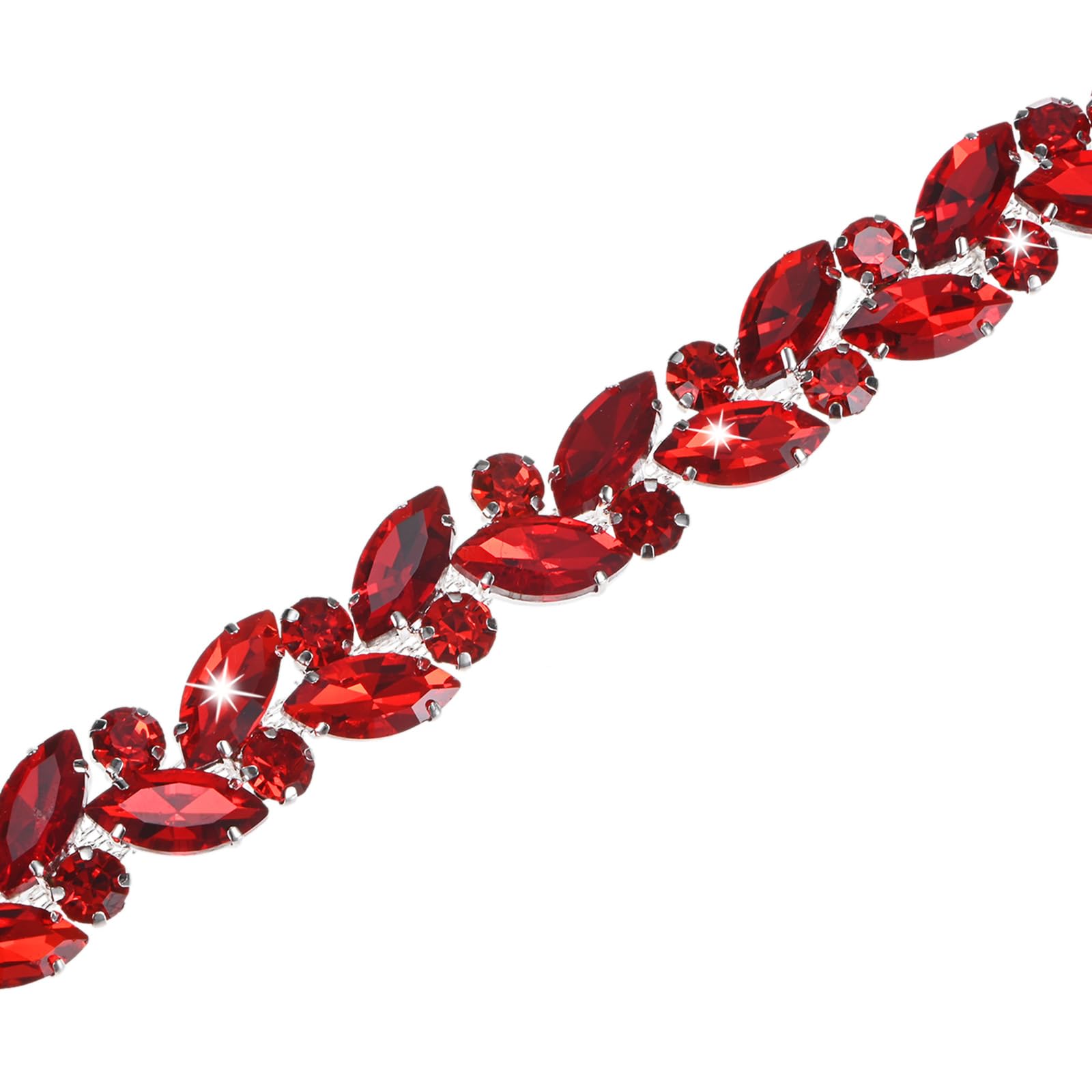 Chaîne à fleurs strass rouge pour réparer et embellir vos costumes