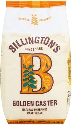 Billington's Natural Golden Caster Unrefined Cane Sugar (1Kg) - Pack of 2