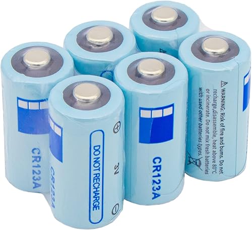 Miniatura 2 de CR123A - Batería de litio de 3 V y 700 mAh, paquete de 6 unidades, batería de litio de alta potencia de 3 voltios, larga duración para dispositivos