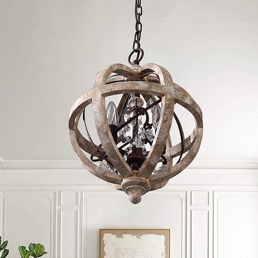 Générique 3-lekka lampa sufitowa w stylu industrialnym, regulowany żyrandol globusowy, vintage Shabby Chic design do przedpokoju, gniazdo e14