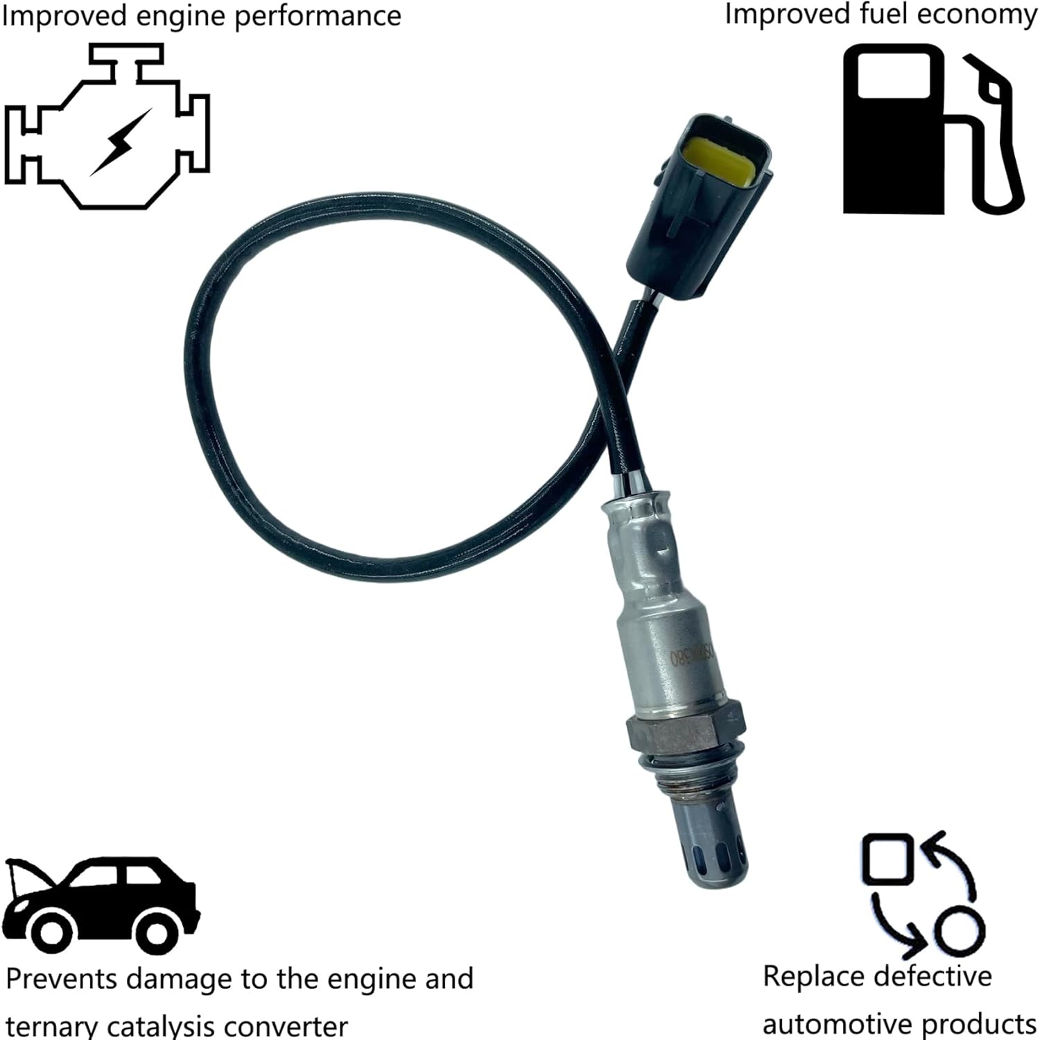 Downstream Rear O2 Oxygen Sensor Replacement for Nissan 2007 2008 2009 2010 2011 2012 Sentra 2.0L 2.5L Versa 1.8L,Replaces#234-4380 15370 75-3903 ES11073