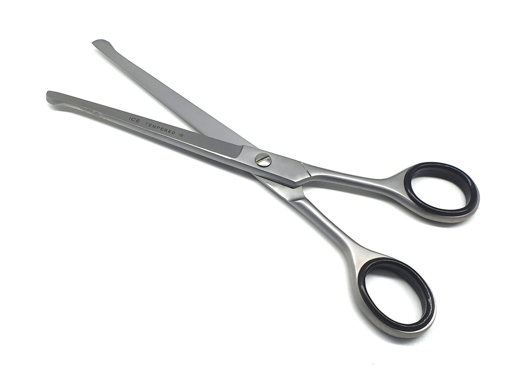 Hundeschere Fellschere-speziell abgerundete Schneide-ca. 16,5 cm lang- rostfreier Edelstahl-ohne Haken-gerade oder gebogene Ausführung erhältlich (16,5 cm-GEREADE)