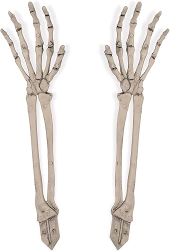 Beistle 2 estacas de plástico de 17.5 pulgadas con temática espeluznante para patio, decoraciones aterradoras de césped de Halloween, celebrando