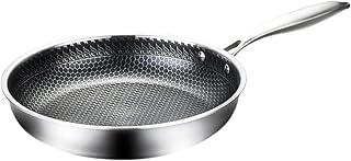 Sartén Antiadherente,Batería de Cocina de Acero Inoxidable,Para Hogar, Apartamento, Cocina y Camping | para, Casa Rural, Camping, Steak, Pescado, Carne, Verduras, Huevos